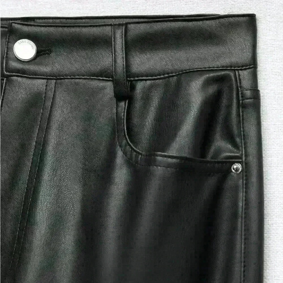Zara Faux Leather Mom Fit Pants - Picture 9 of 15